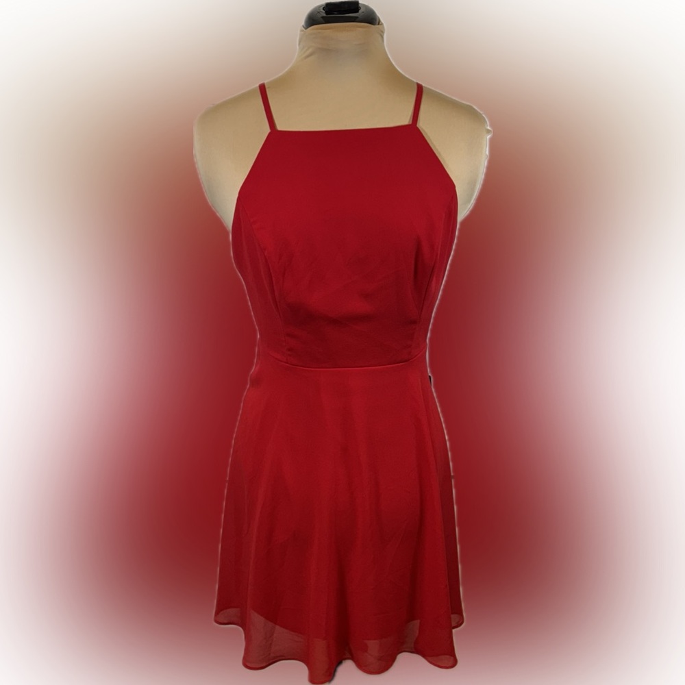 Lulu’s Square Neck Crisscross Back Dress